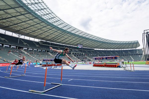 Niclas Jan Kaluza (Eintracht Hildesheim) waehrend der deutschen Leichtathletik-Meisterschaften im Olympiastadion am 25.06.2022 in Berlin